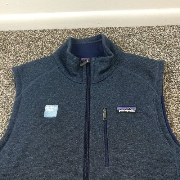 Patagonia Goldman Sachs Vest Better Sweater Full Zip Blue Mens Medium 25881